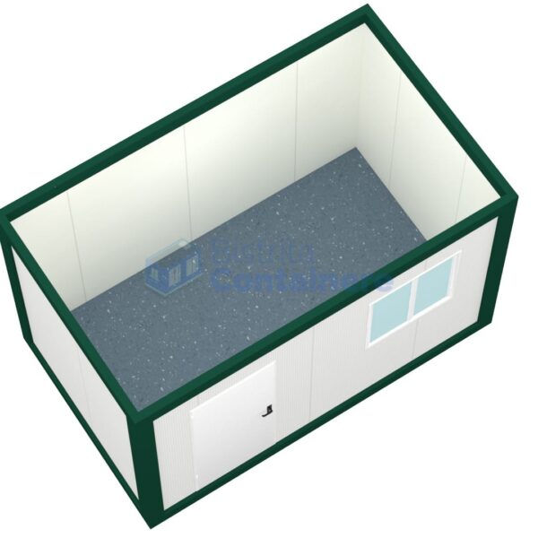 container birou bistrita 4metri 1geam verde1