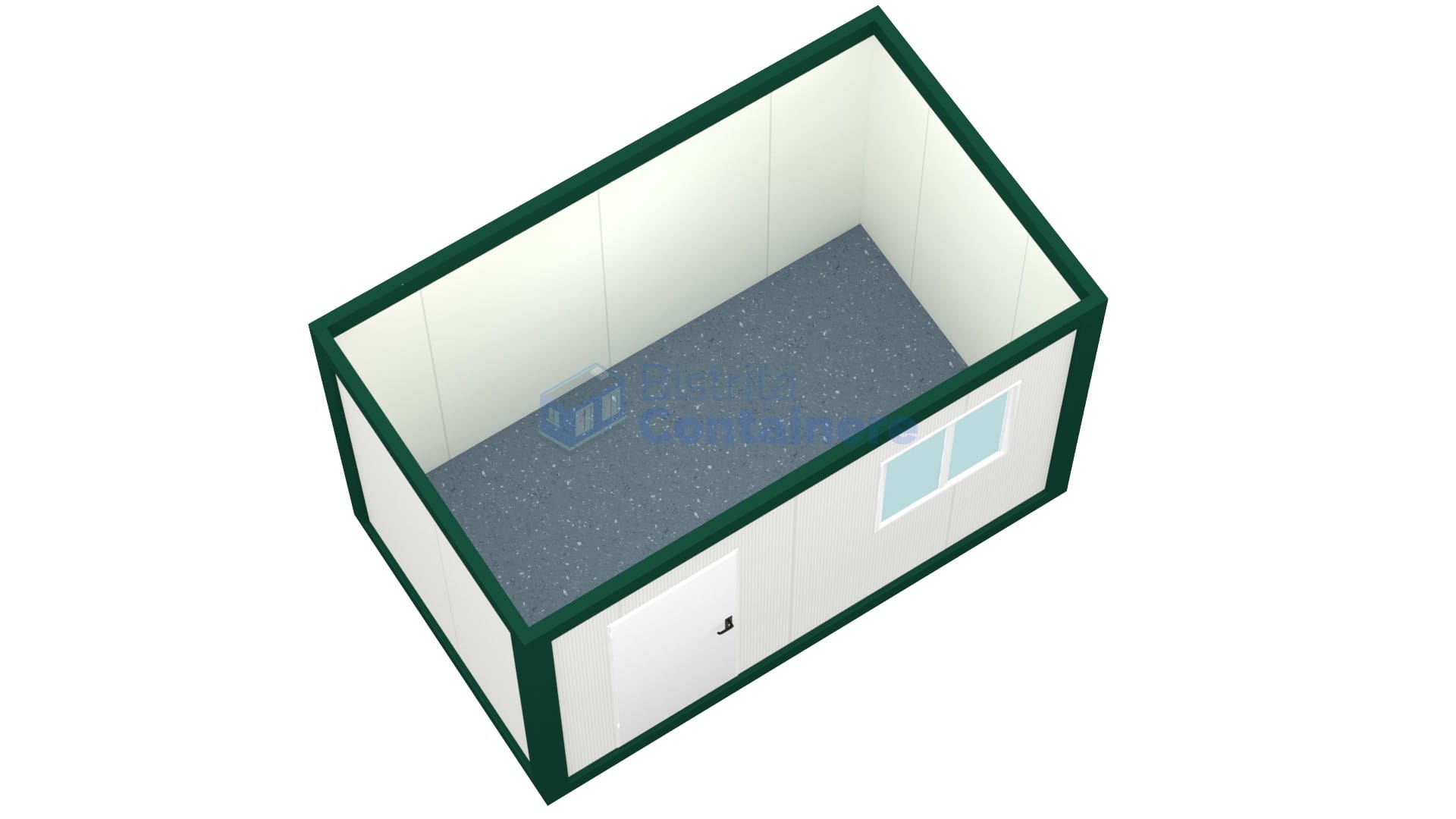 container birou bistrita 4metri 1geam verde1