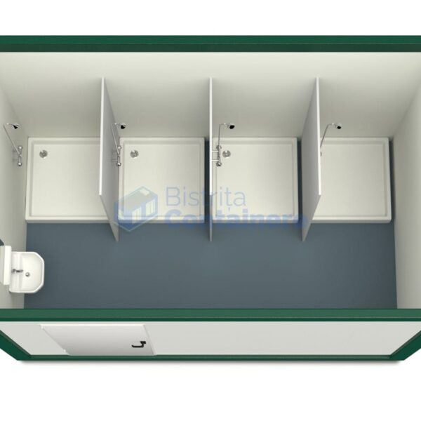 container sanitar bistrita 4metri 4dusuri verde